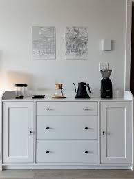 The reason a dresser is a great solution for your diy coffee station is all the amazing storage with the drawers below…which brings me to my next essential item for your coffee bar…. Coffee Station Ideas For Small Spaces Bean Poet