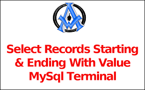 Select Records Starting Ending With Value Mysql Terminal Mysql Computer Help Command
