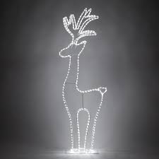 Led 3d Standing Reindeer Cool White Lights Christmas Lights Etc Reindeer Lights Light Display Christmas Light Displays