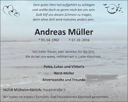 Richtige adressen und telefonnummern finden! Traueranzeigen Von Andreas Muller Rz Trauer De