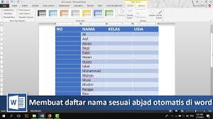 Cara Membuat Daftar Nama Sesuai Abjad Otomatis Di Word Tutorial89 Tutorial Microsoft Word Mudahnya Membuat Daftar Nama Berurutan Sesua Microsoft Video Bali
