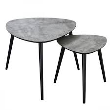Retrouvez notre sélection de tables basses à des prix exceptionnels, disponibles en plusieurs styles. Table Basse Anja Effet Beton Lot De 2 Tables Basses Salon Koya Design