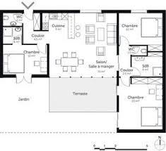 Plan Maison Plain Pied 3 Chambres En U Avec Images Plan Maison Plain Pied Plan Maison