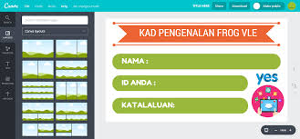 Eksport data aplikasi pangkalan data murid ke vle frog. Canva Membantu Guru Membina Grafik Sendiri