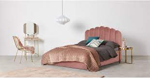 delia king size bed ottoman storage blush pink velvet made com ottoman storage bed velvet king size bed ottoman bed