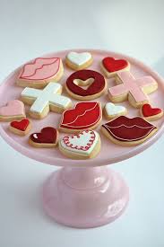 Valentine Decorated Cookies On Cake Tier Flooding Cookies Royal Icing Cookies Valentine Cookies