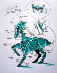 My Paintings Saint Seiya Hand Painted My Own Design Saint Equuleus Bronze Saint Celeris 圆规座青铜搞定 接下来就到小马座 2015 June 6下午完成 自己人设 小马座青铜塞勒里斯 水性笔 水彩笔 圣衣形 Celeri