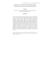 Maybe you would like to learn more about one of these? Pdf Monetary Dynamics And Commodity Money A Discussion In The Context Of A Fiat Money Vs Commodity Money