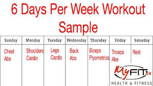 Six Days Per Week Workout List Weekly Workout Plans Weekly Workout Workout Schedule