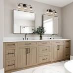 76"- 84" Modern Solid Wood Style Double Sink Bathroom Vanity