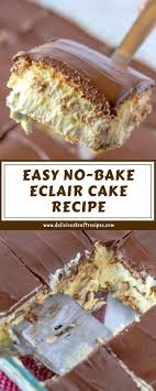 Eclair Cake No Bake Graham Crackers In 2020 Eclair Cake Recipes No Bake Eclair Cake Easy Cake Recipes
