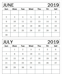 June July 2019 Calendar Pdf Free 2019 Calendar Calendar June Calendar Printables