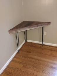 Triangle Corner Table Black Walnut Wood Beeswax Coated We Can Get This One With 34 Tall Legs Black Walnut Wood Walnut Wood Corner Table
