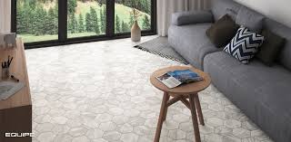 Set on a satin white glaze, this marbleized porcelain tile offers an everlasting look for any traditional or contemporary installation. Bardiglio Collection Equipe Ceramicas