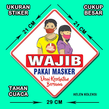 Terdapat filter untuk menyaring udara yang anda hirup. Himbauan Kesehatan Wajib Pakai Masker Stiker Vinyl Shopee Indonesia