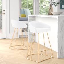 High quality white kitchen cabinets at best prices & free shipping Gold White Bar Stools Counter Stools You Ll Love In 2021 Wayfair