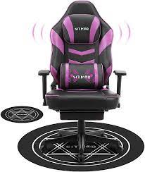 Best computer chairs for long hours. Buy Sitmod Gaming Chair Computer Chair With Massage Lumbar Support 400 Lb Weight Capacity Big And Tall Gamer Chair With Footrest Office Chair With Mat For Hardwood Floor Carpet Purple Online In Germany B092v6138c