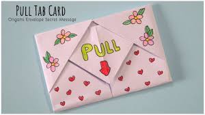Fold each corner to the center of the paper and lightly press down to make it stay. Pull Tab Card Origami Envelope Card Letter Folding Origami Teachers Day Card Diy Greeting Card Youtube
