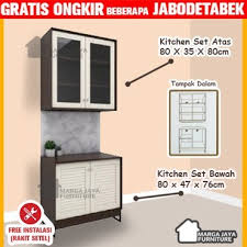 Kitchen set lemari sayur lemari dapur rak piring minimalis 3 pintu: Jual Kitchen Set 2 Pintu Atas Dan Bawah Lemari Meja Dapur Minimalis Sayur Atas Jakarta Timur Marga Jaya Furniture 5 Tokopedia