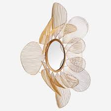 Proudly designed and manufactured in new zealand. Octavie Spiegel In Blumenform Aus Eisen 99 Cm Goldfarben Habitat Habitat