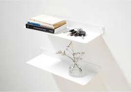 Clic clac pas cher cdiscount. Etagere Murale Design Blanc Invisible Et En Metal 45 Cm Lot De 2 Acier