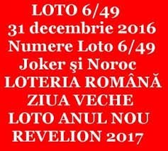 La tragerile loto de joi, 10 decembrie 2015, loteria romana a acordat peste. Loto 6 49 31 Decembrie 2016 Numere Loto 6 49 Ziua Veche