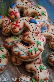 Color Me Cookie Treasure Map For Pirate Birthday Party Favor Too Cute Pirate Cookies Cookies For Kids Cookie Decorating