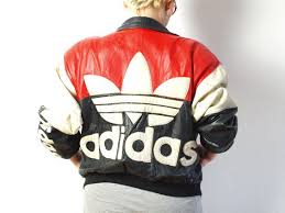 Leather Adidas Jacket Leather Jacket Black And Red Bomber Jacket Size Womens L Mens M Adidas Bomber J Adidas Bomber Jacket Red Bomber Jacket Bomber Jacket