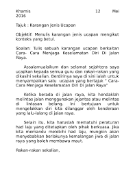 Hal ini demikian kerana kemalangan jalan raya akan menyebabkan kesesakan lalu lintas. Doc Khamis 12 Mei 2016 Ruslina Abdullah Academia Edu
