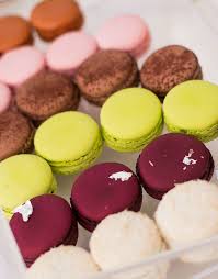 I recommend the salted caramel (their best seller), coconut lime, passion fruit, and lavender poppy with cassis (poppy seeds on a lavender cookie with lavender ganache and cassis piped into the center of the buttercream — whoa!). Making French Macarons Instructions Recipes David Lebovitz