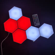 Rs.150 off for new users! Hexagon Wall Rgb Light Nanoleaf Light Panels Remote Control 6 Pcs Smart Wall Mounted Touch Sensitive Diy Geometric Modular Assembled Rgb Led Colorful Light China Wall Rgb Light Hexagon Wall Rgb Light