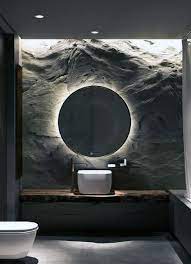 With that kind of metallic reflection, you can use wallpaper in smaller spaces without worrying about lacking light. Top 50 Best Textured Wall Ideas Decorative Interior Designs Bathroom Inspiration Modern Bathroom Inspiration Decor Modern Interior Design