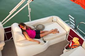 Sun Loungers In Use Pontoon Boat Pontoon Sun Lounger