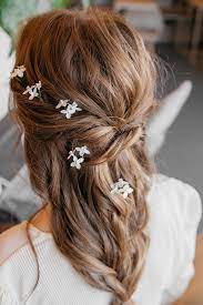 Bridal Hair Pins Tiny Flower Hair Pins Simple Wedding Hair Etsy In 2022 Simple Wedding Hairstyles Wedding Hair Clips Rustic Wedding Hairstyles