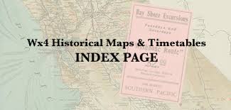 historical railroad maps timetables index page