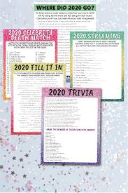 Dec 31, 2020 · if you can get 9/12 on this 2020 pop culture quiz, you must have an incredible memory. Free Printable 2020 Trivia Games For New Year S Eve Play Party Plan