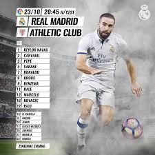 Atlético madrid v rc celta de vigo live scores and highlights. Real Madrid C F On Twitter Rmliga Here S Our Starting Xi To Face Athletic En Vamos Halamadrid