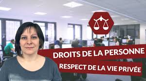 Les Droits De La Personne Le Droit Au Respect De La Vie Privee Droit Digischool Youtube