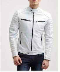 Pin By Vusani Mlilo On Fashion Leather Jacket Men Cafe Racer Leather Jacket White Leather Jacket Mens