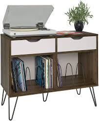The stand can hold up to 30 lbs. Buy Novogratz Concord Turntable Stand Brown Oak Online In Indonesia B07hfrhpmb
