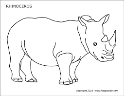 Feel free to print and color from the best 39+ rhinoceros coloring pages at getcolorings.com. Rhinoceros Free Printable Templates Coloring Pages Firstpalette Com