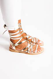 Gold Greek Leather Sandals Gladiator Sandals Sandalias Etsy Hong Kong