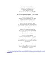 By.rjyoutube channel hd official videoyoutube. Lirik Lagu Original Sabahan