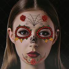 sugar skull face tattoo costume mask