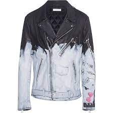 Faith Connexion Tag Leather Jacket Hand Painted Leather Jacket 2 585 Liked On Polyvore Featuring Painted Leather Jacket Custom Leather Jackets Clothes