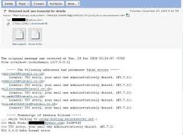 A user gets this error #553 sorry, mail from your location my_public_ip_address is administratively denied (#5.7.1) ## while sending to some external mail accounts. Yahoo Mail Returned Mail Yg Tak Pernah Dihantar