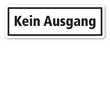 Die aktionäre bestätigen sein dickes gehaltspaket. Textschild Hinweisschild Kein Ausgang Tx A 75 Deinschilderdruck De