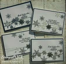 Flockengestober 3 Edle Weihnachtskarten Stempelart Weihnachtskarten Weihnachten Karten Karten