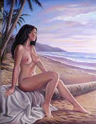 Desnuda en la playa Miguel Guevara Zerpa 