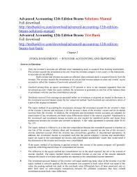 Beams anthony bettinghaus smith advanced accounting. Advanced Accounting 12th Edition Beams Solutions Manual By Create111 Issuu